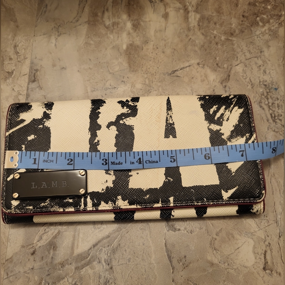 L.A.M.B. Black and White Wallet with Artistic Design - Picture 3 of 14
